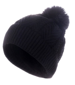 Cable Knit Lined Beanie Multiple colors