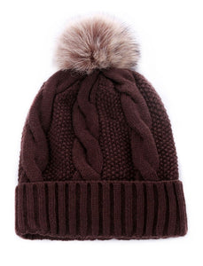 Cable Knit Lined Beanie Multiple colors
