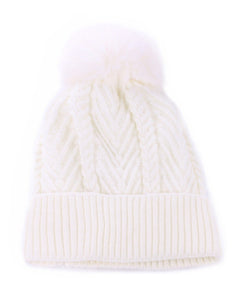 Cable Knit Lined Beanie Multiple colors
