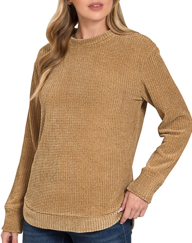Chenille Soft Sweater, Ash Mocha, Camel, Grey, Ivory
