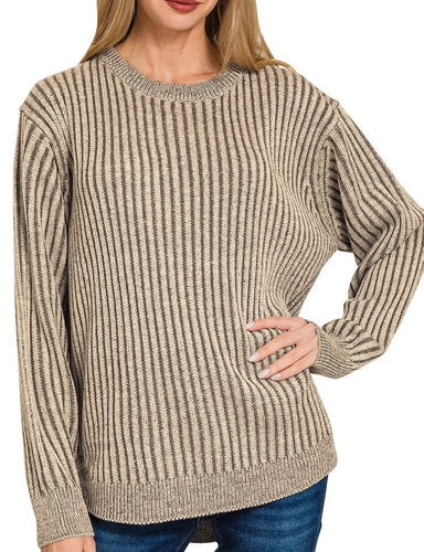 Two Tone Sweater Brown