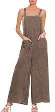 Washed Gauze Overalls Beige, Brown, Dusty Teal