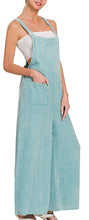 Washed Gauze Overalls Beige, Brown, Dusty Teal