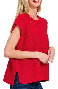 Crewneck Sweater/Vest Green, Mocha, Red