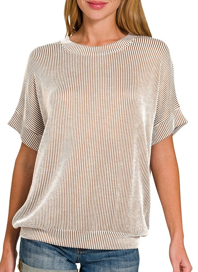 Ribbed Top Mocha