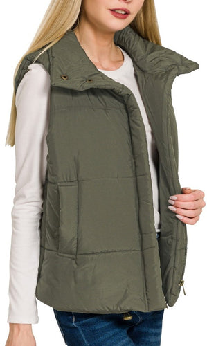 Puffer Vest Olive