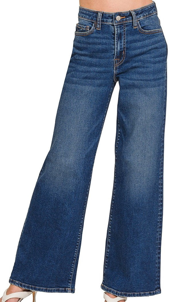 Wide Leg Denim Jeans