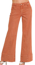 Wide Leg Colored Jeans Ash Mocha, Rust